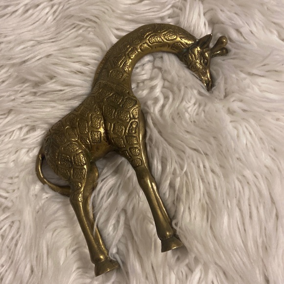 n/a Other - VINTAGE BRASS GIRAFFE FIGURE  SEE ALL PHOTOS THIS GIRAFFE  IS HEAVY (N9)